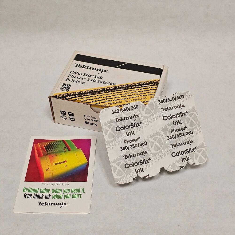 Tektronix ColorStix Black Printer Ink Phaser 340/350/360 Printers 016-1307-00